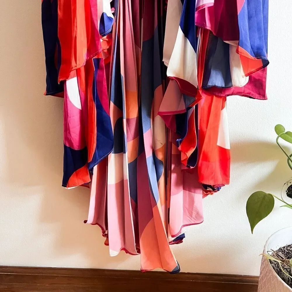 New Hutch Tiered High-Low Pleated Dress Size XS - Picture 8 of 11